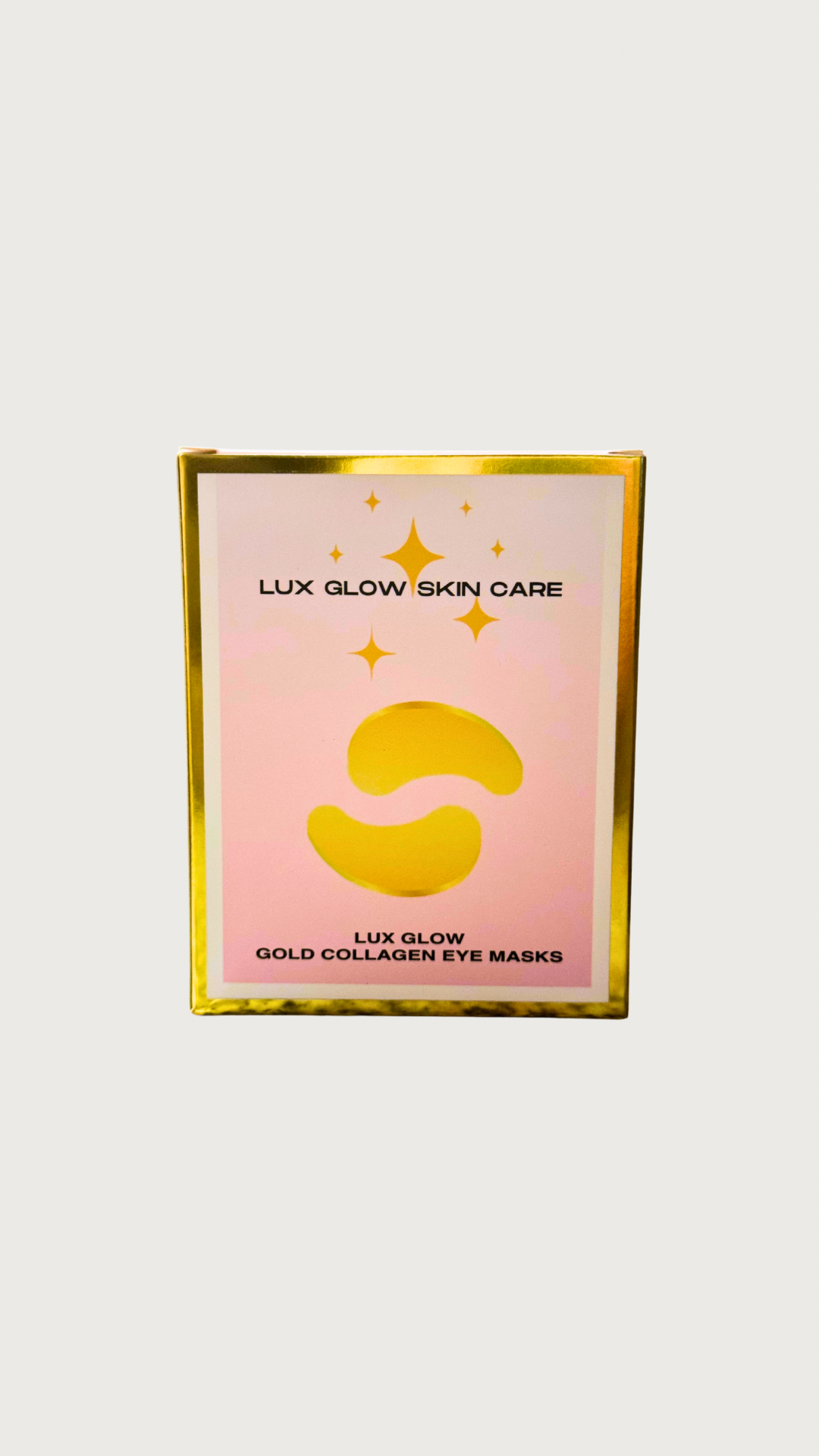 Lux Glow 24k Gold Eye Masks - BRANDED - 10 Pairs each box: BRANDED