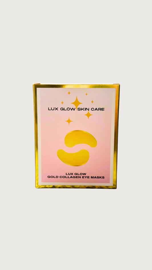 Lux Glow 24k Gold Eye Masks - BRANDED - 10 Pairs each box: BRANDED