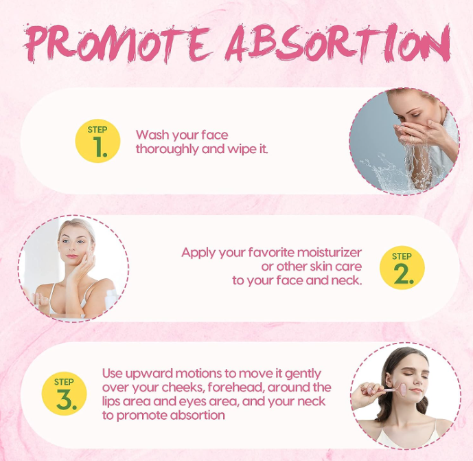 Gift Box Facial & Body Massage Tool Set 100% Natural Quartz: Tea Green