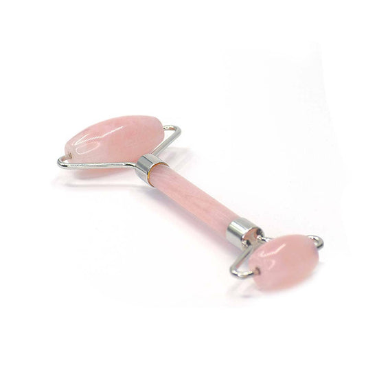 Rose Quartz Facial Roller made with Pure Rose Quartz Stone