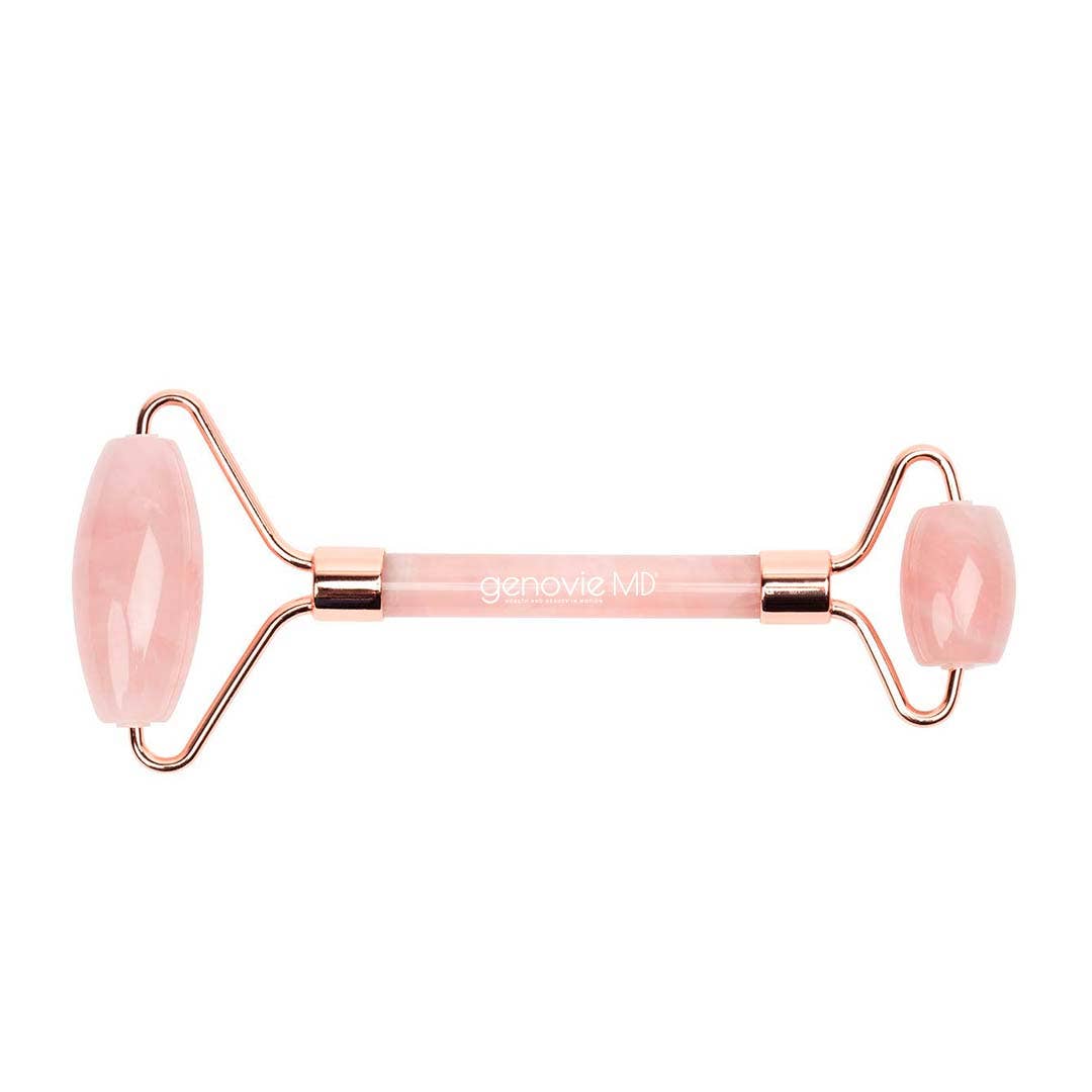 Rose Quartz Facial Roller made with Pure Rose Quartz Stone